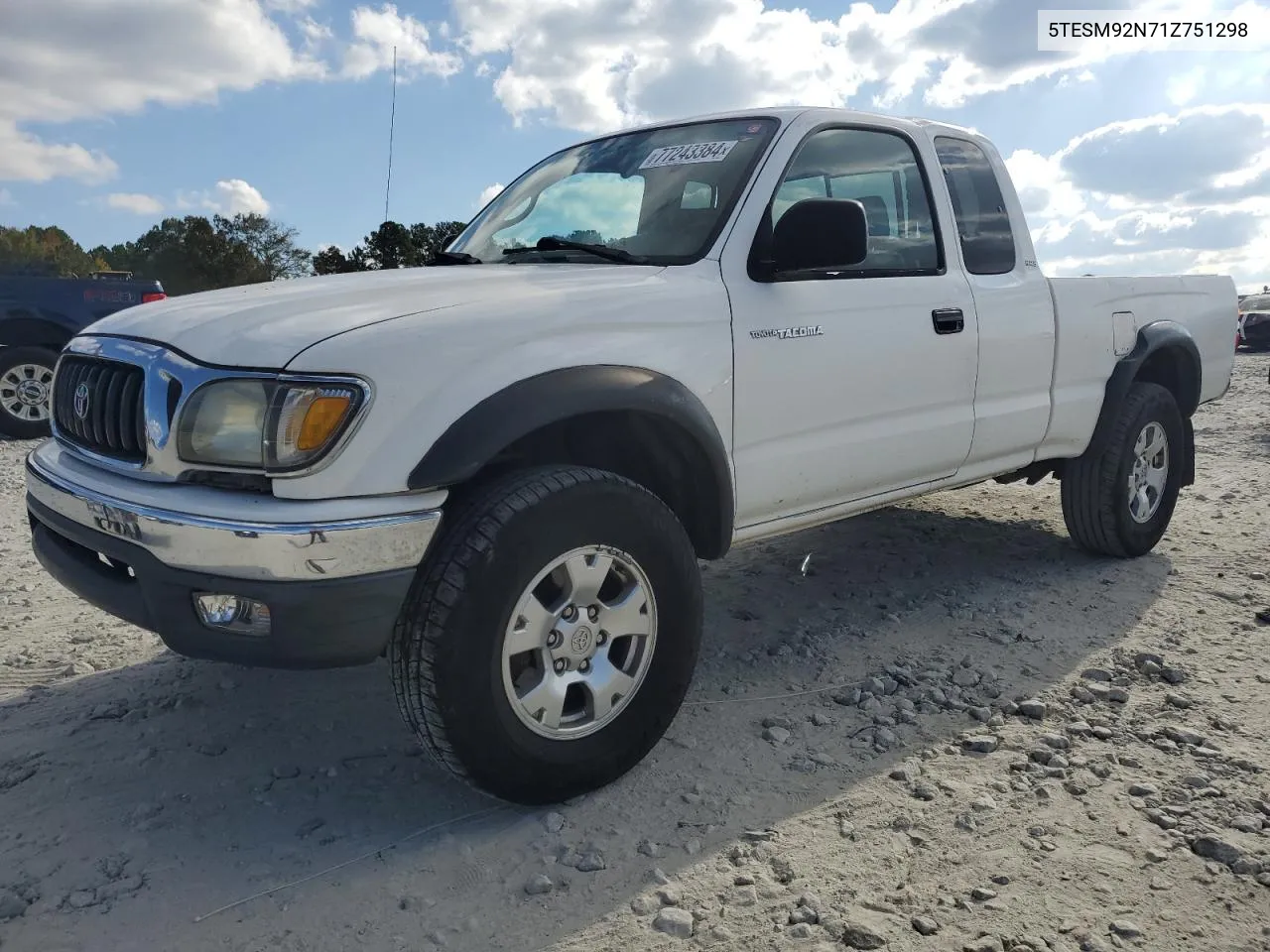 2001 Toyota Tacoma Xtracab Prerunner VIN: 5TESM92N71Z751298 Lot: 77243384