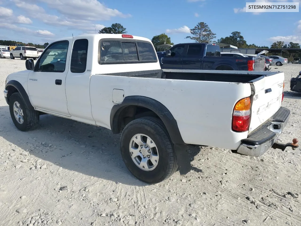 2001 Toyota Tacoma Xtracab Prerunner VIN: 5TESM92N71Z751298 Lot: 77243384