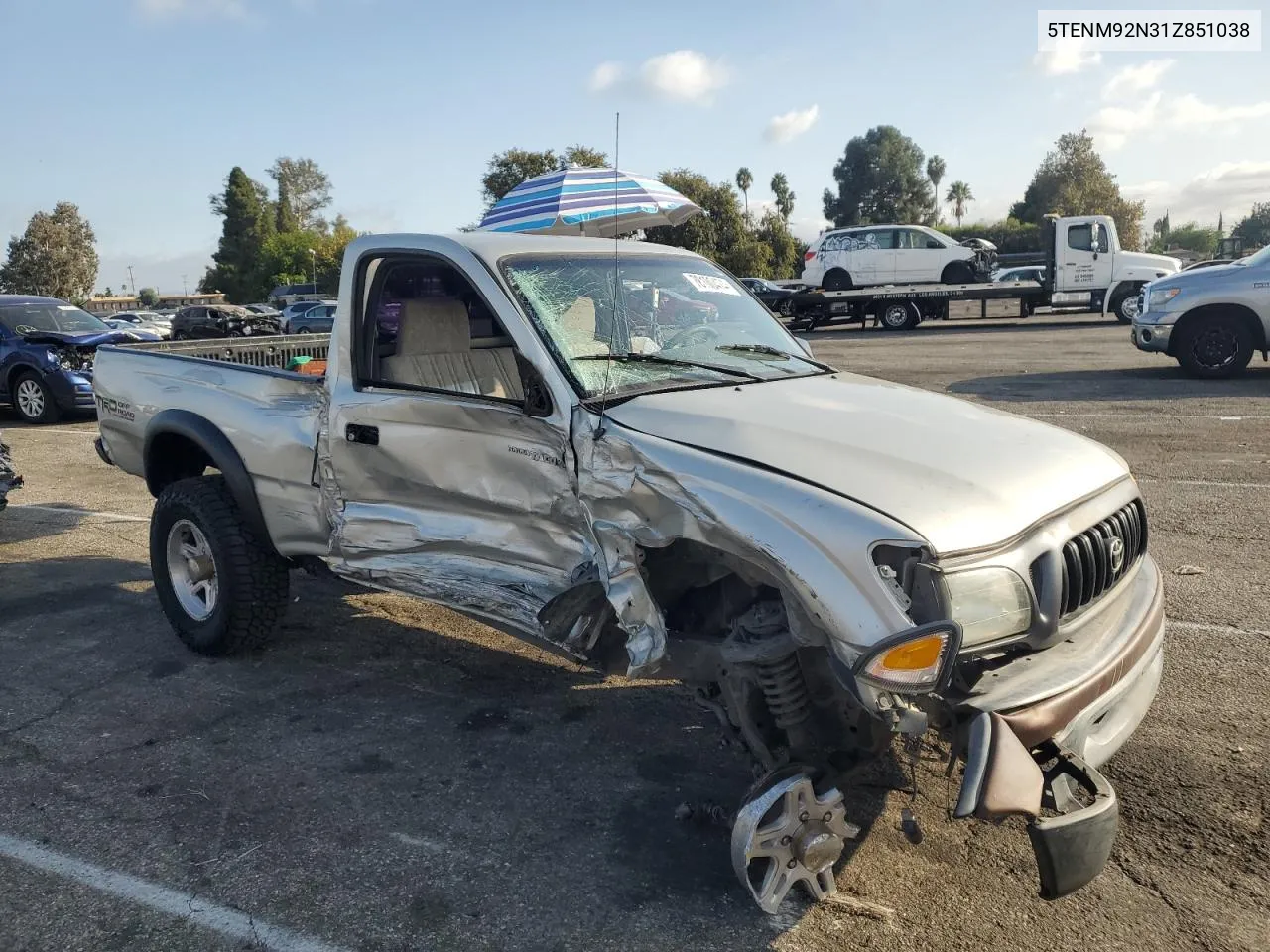 2001 Toyota Tacoma Prerunner VIN: 5TENM92N31Z851038 Lot: 78100474