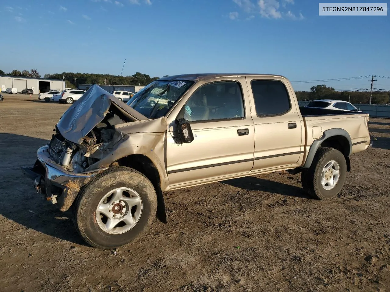 2001 Toyota Tacoma Double Cab Prerunner VIN: 5TEGN92N81Z847296 Lot: 79361624