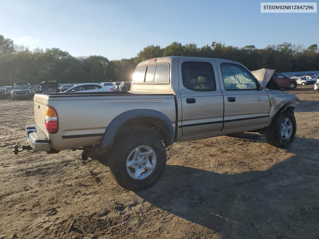 2001 Toyota Tacoma Double Cab Prerunner VIN: 5TEGN92N81Z847296 Lot: 79361624