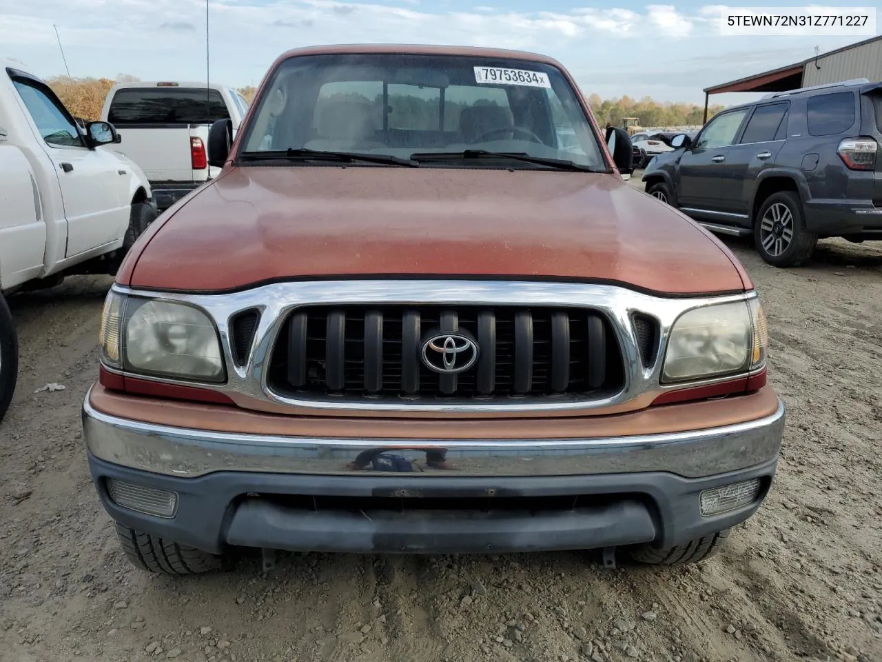 2001 Toyota Tacoma Xtracab VIN: 5TEWN72N31Z771227 Lot: 79753634