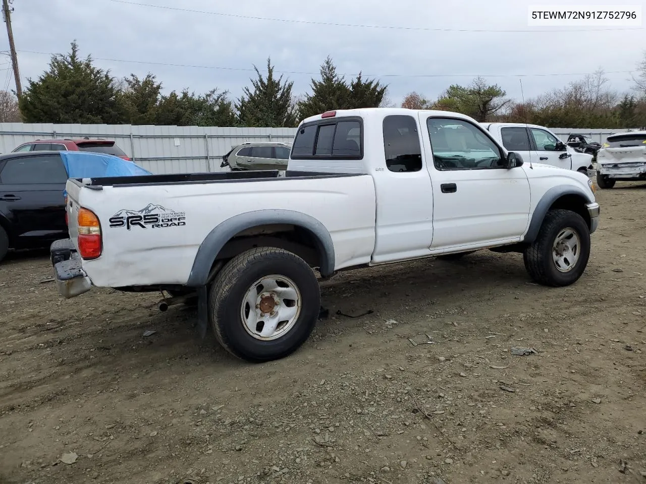 2001 Toyota Tacoma Xtracab VIN: 5TEWM72N91Z752796 Lot: 80347774