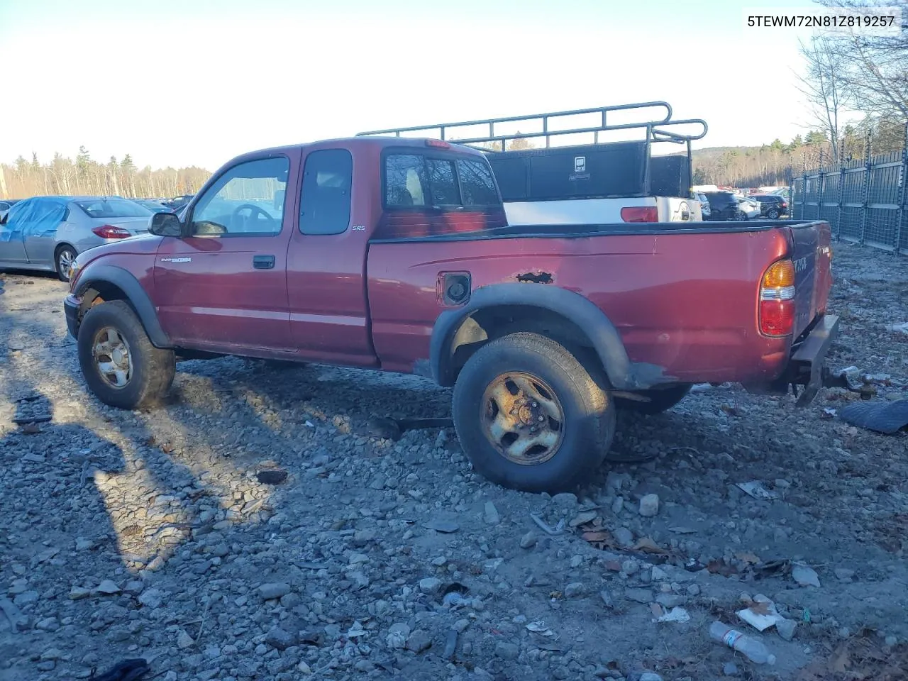 2001 Toyota Tacoma Xtracab VIN: 5TEWM72N81Z819257 Lot: 80443264