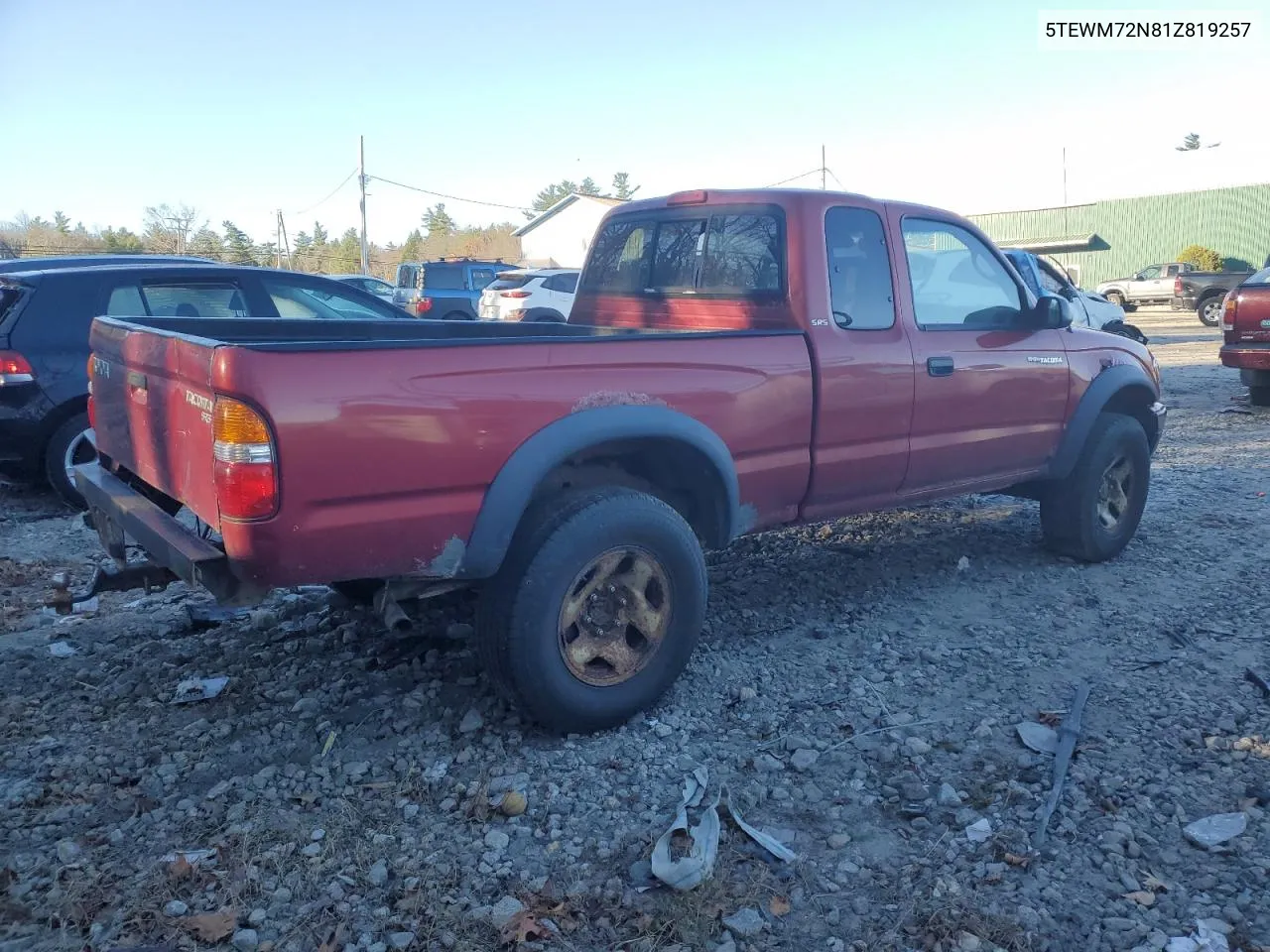 2001 Toyota Tacoma Xtracab VIN: 5TEWM72N81Z819257 Lot: 80443264