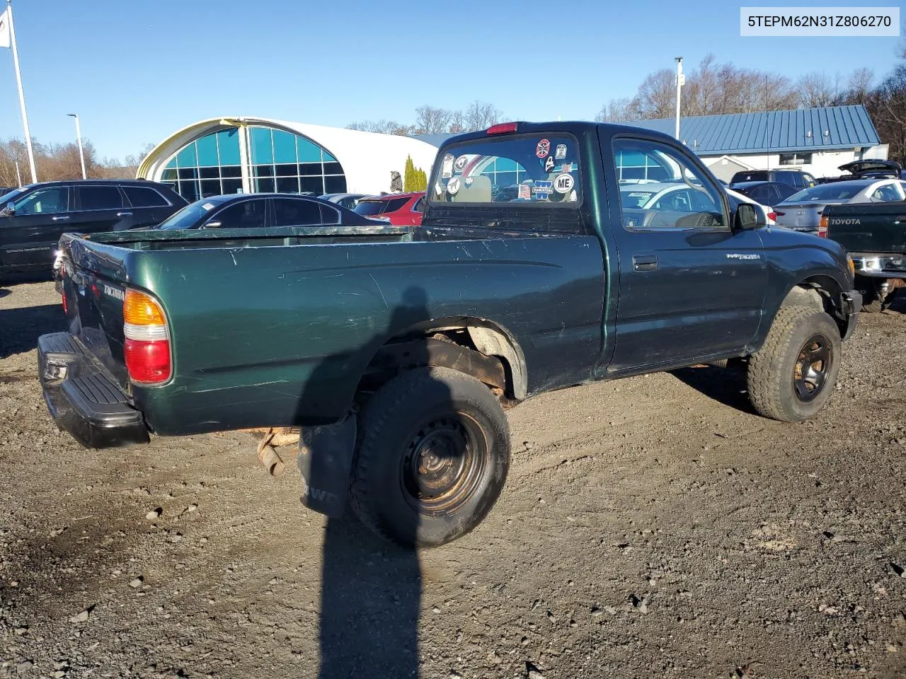 2001 Toyota Tacoma VIN: 5TEPM62N31Z806270 Lot: 80530444