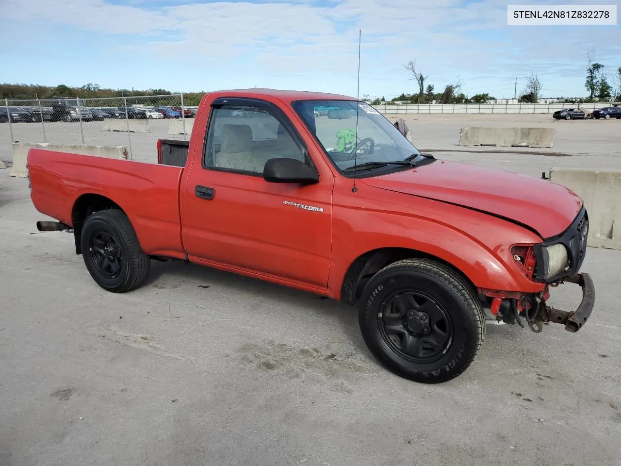 2001 Toyota Tacoma VIN: 5TENL42N81Z832278 Lot: 81023954