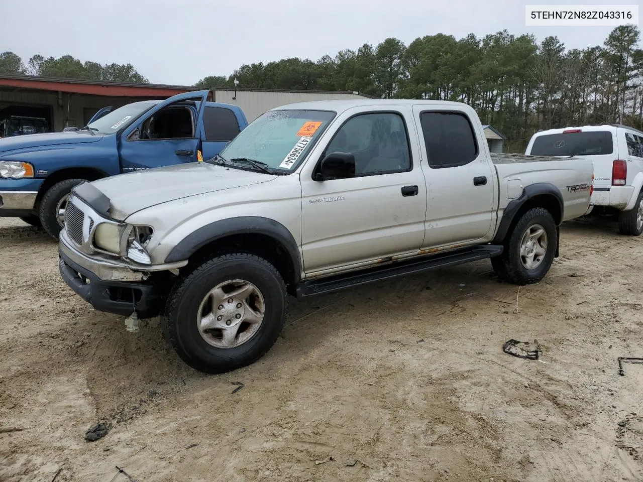 2002 Toyota Tacoma Double Cab VIN: 5TEHN72N82Z043316 Lot: 47756634