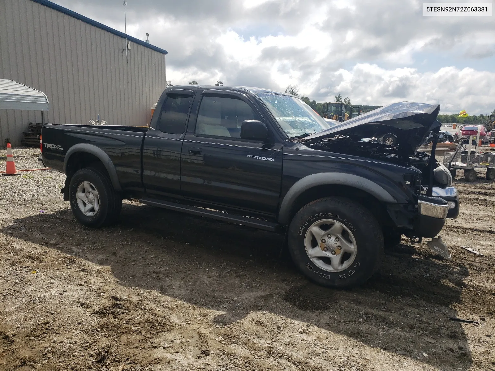 2002 Toyota Tacoma Xtracab Prerunner VIN: 5TESN92N72Z063381 Lot: 61118804