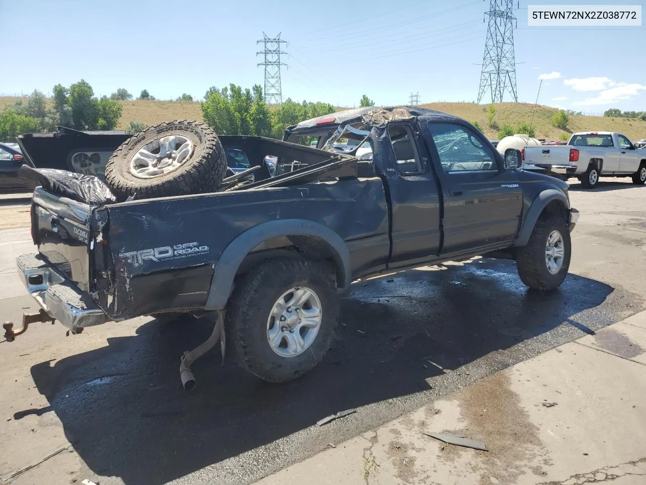 2002 Toyota Tacoma Xtracab VIN: 5TEWN72NX2Z038772 Lot: 62492024