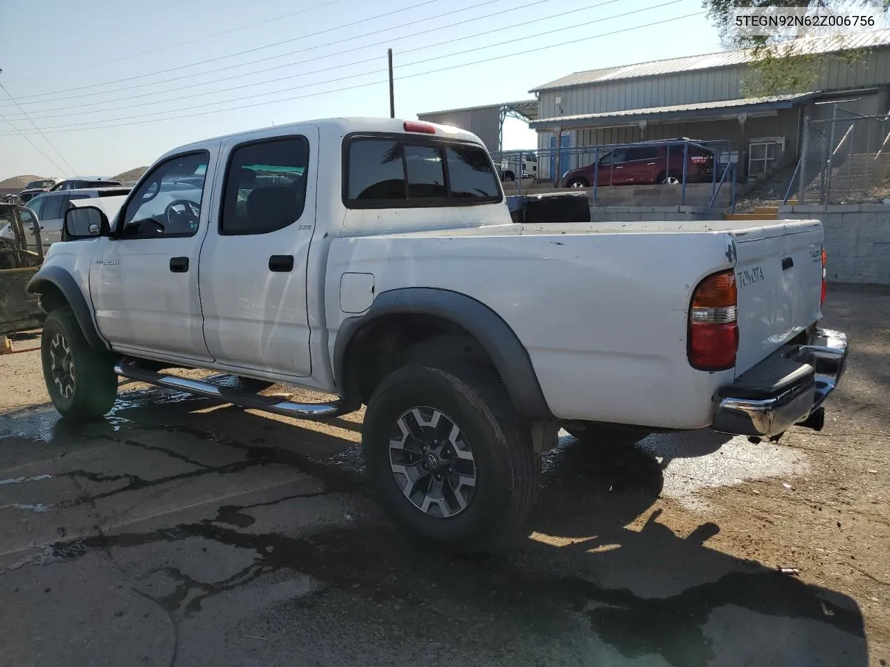 2002 Toyota Tacoma Double Cab Prerunner VIN: 5TEGN92N62Z006756 Lot: 62825054