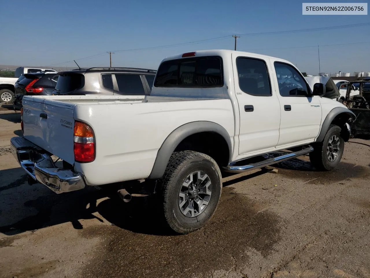 2002 Toyota Tacoma Double Cab Prerunner VIN: 5TEGN92N62Z006756 Lot: 62825054