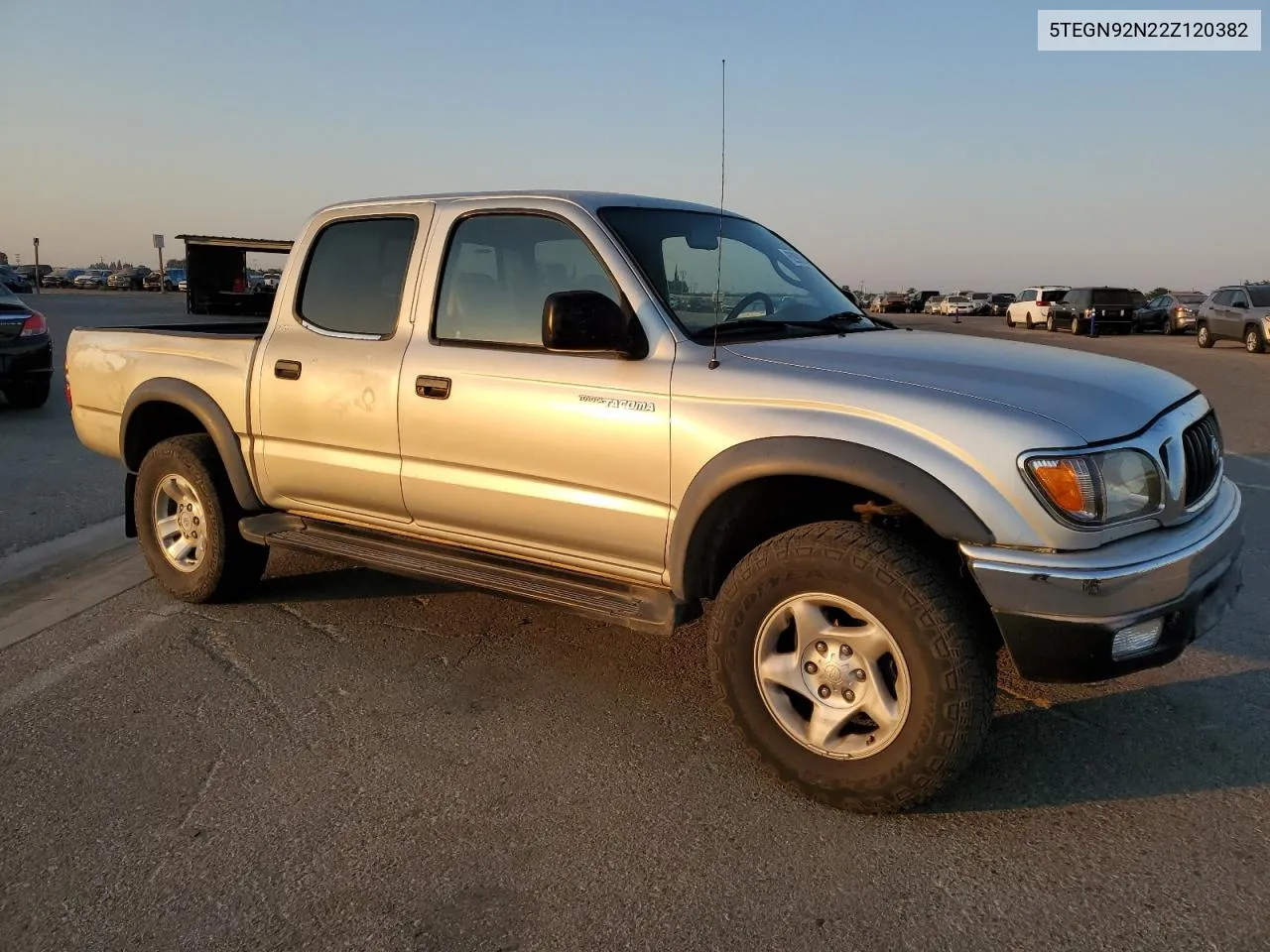 2002 Toyota Tacoma Double Cab Prerunner VIN: 5TEGN92N22Z120382 Lot: 62900314