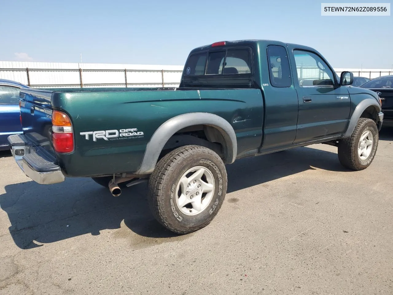 2002 Toyota Tacoma Xtracab VIN: 5TEWN72N62Z089556 Lot: 63042044