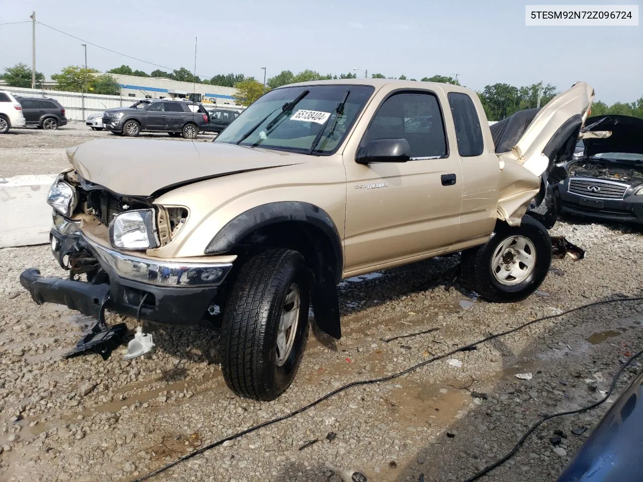 2002 Toyota Tacoma Xtracab Prerunner VIN: 5TESM92N72Z096724 Lot: 65138404