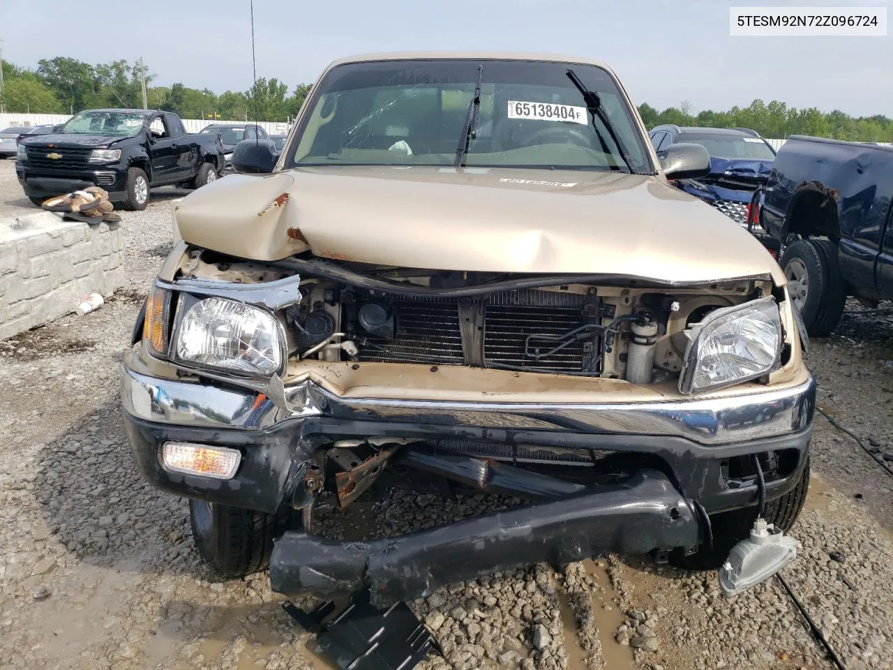 2002 Toyota Tacoma Xtracab Prerunner VIN: 5TESM92N72Z096724 Lot: 65138404