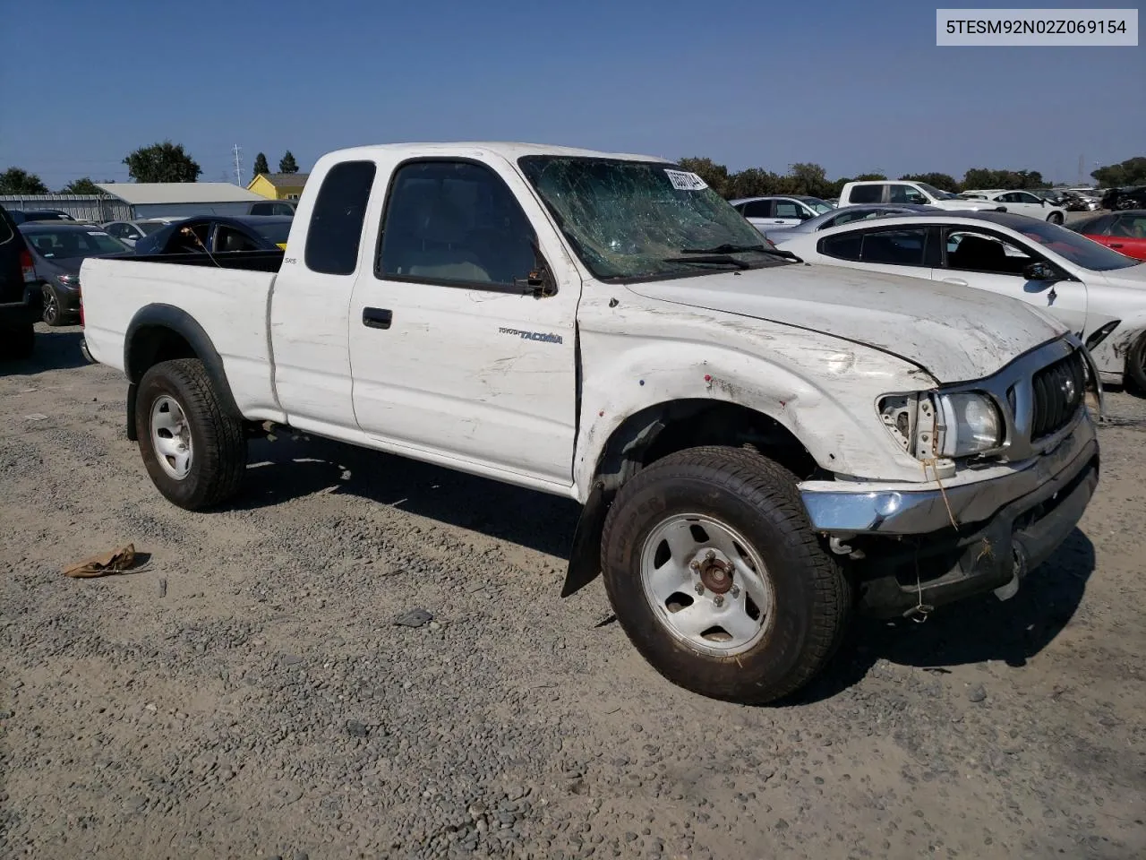 2002 Toyota Tacoma Xtracab Prerunner VIN: 5TESM92N02Z069154 Lot: 65377244