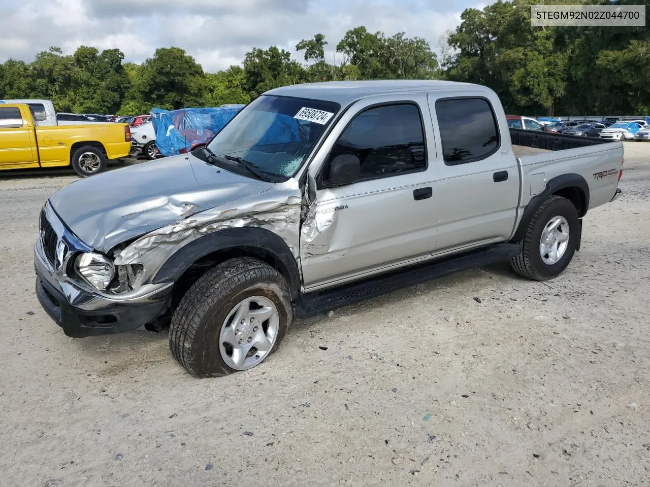 2002 Toyota Tacoma Double Cab Prerunner VIN: 5TEGM92N02Z044700 Lot: 69508724