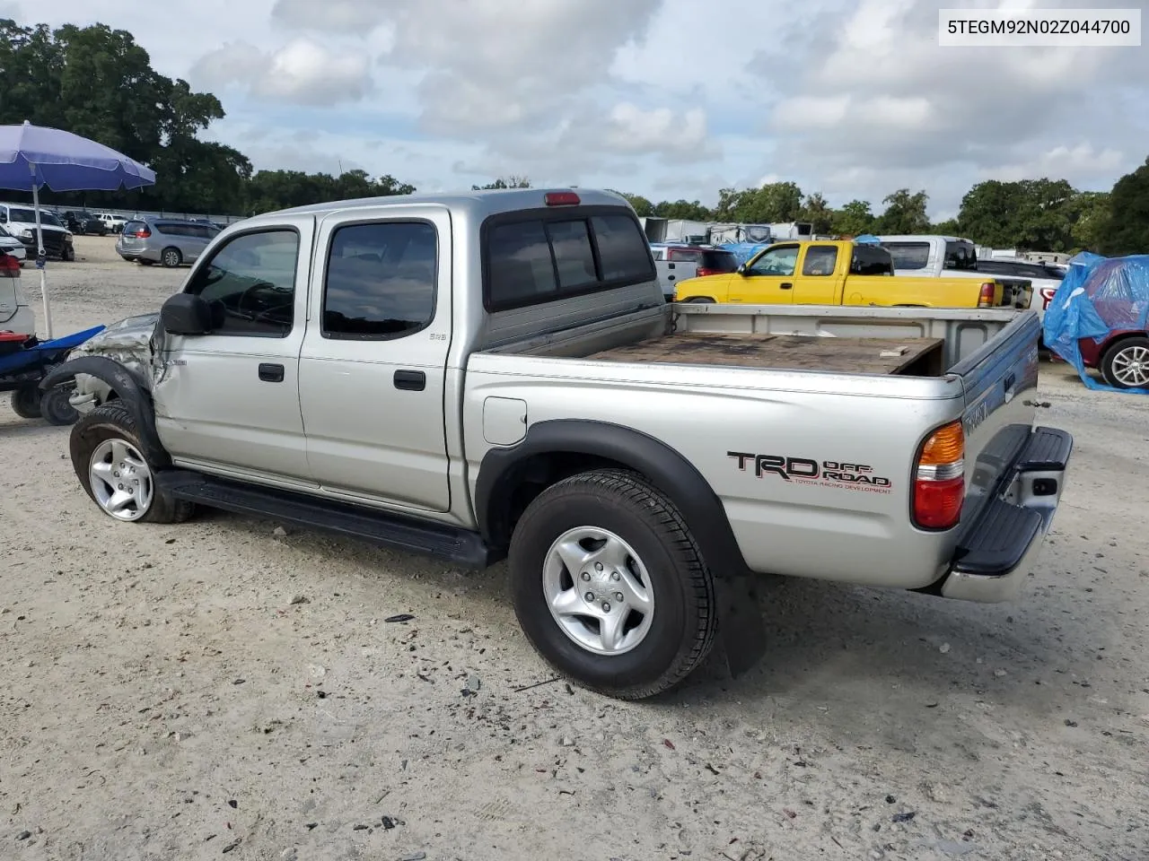 2002 Toyota Tacoma Double Cab Prerunner VIN: 5TEGM92N02Z044700 Lot: 69508724