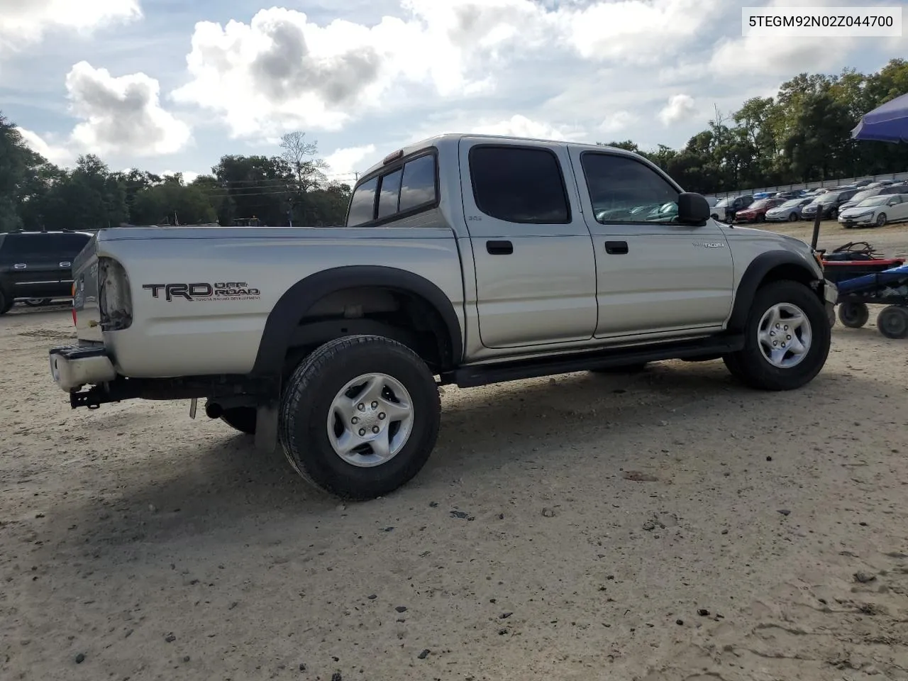 2002 Toyota Tacoma Double Cab Prerunner VIN: 5TEGM92N02Z044700 Lot: 69508724