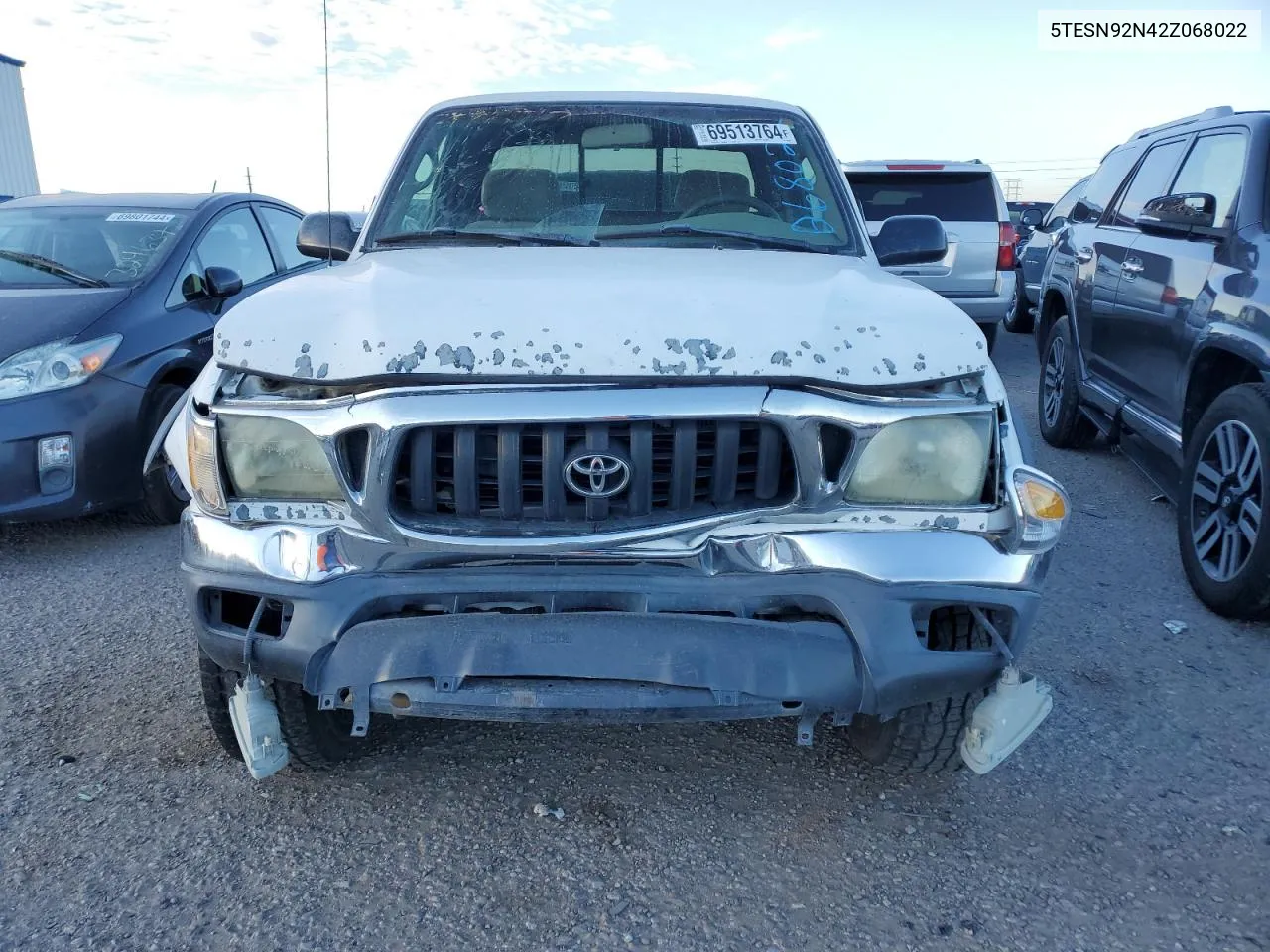 2002 Toyota Tacoma Xtracab Prerunner VIN: 5TESN92N42Z068022 Lot: 69513764