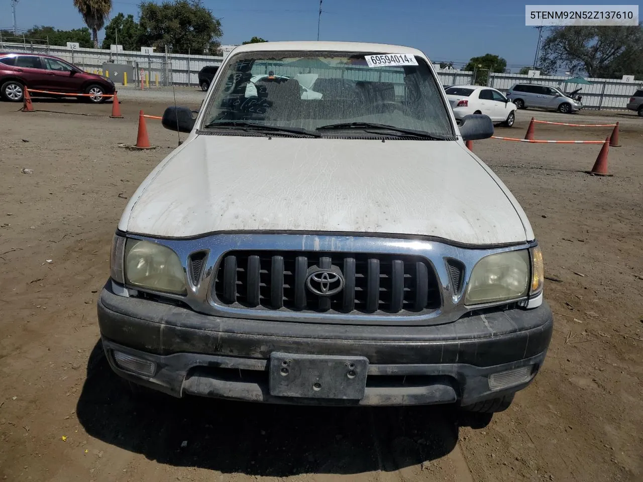 2002 Toyota Tacoma Prerunner VIN: 5TENM92N52Z137610 Lot: 69594014