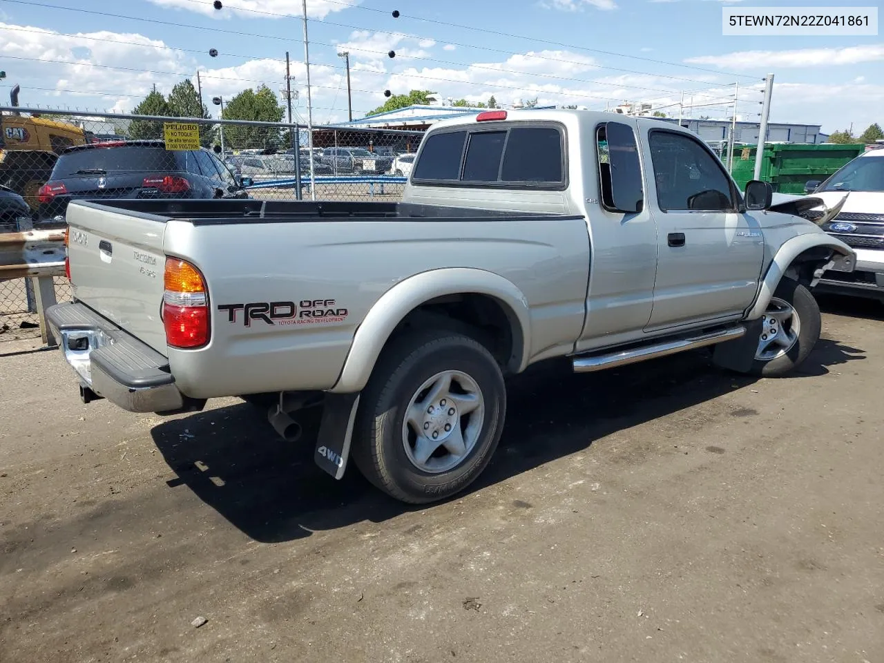 2002 Toyota Tacoma Xtracab VIN: 5TEWN72N22Z041861 Lot: 69705374