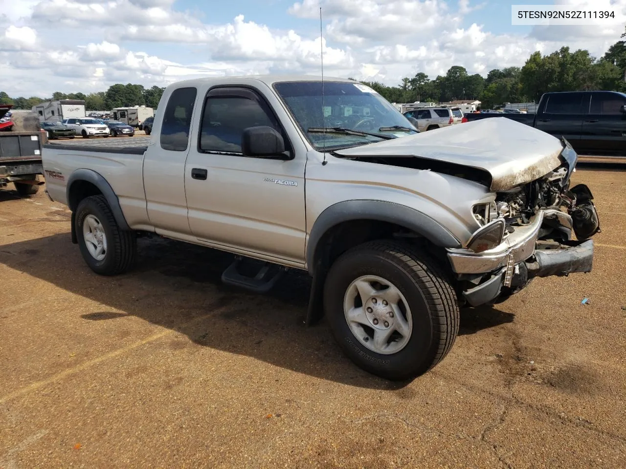 2002 Toyota Tacoma Xtracab Prerunner VIN: 5TESN92N52Z111394 Lot: 69711184