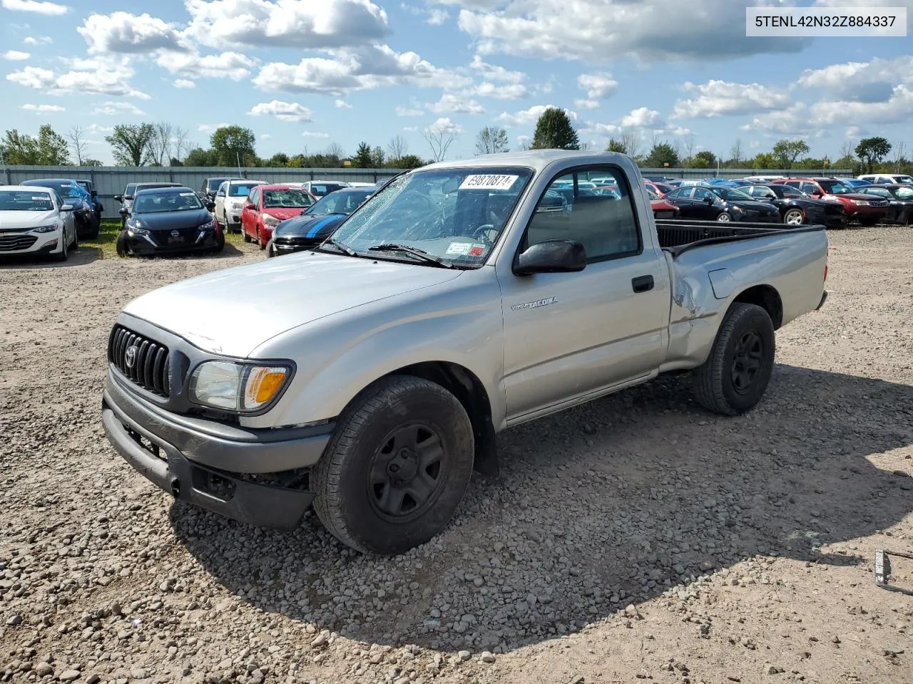 2002 Toyota Tacoma VIN: 5TENL42N32Z884337 Lot: 69870874