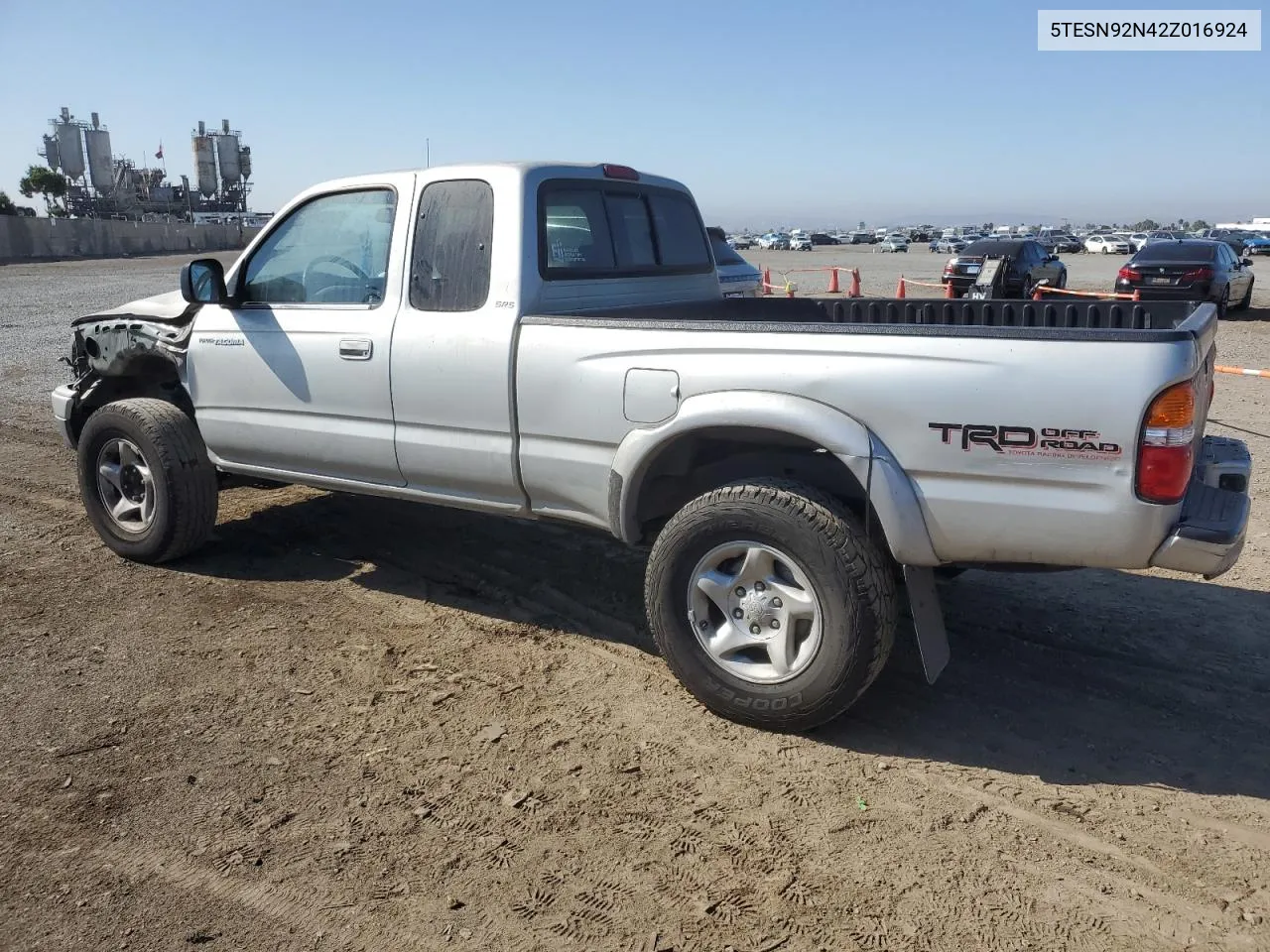 2002 Toyota Tacoma Xtracab Prerunner VIN: 5TESN92N42Z016924 Lot: 69895894