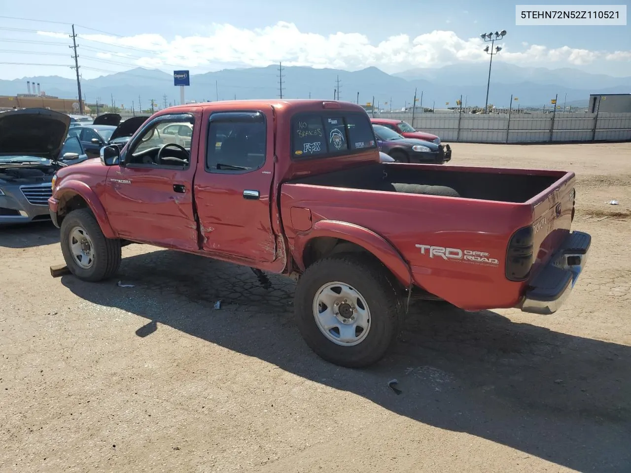 2002 Toyota Tacoma Double Cab VIN: 5TEHN72N52Z110521 Lot: 70236954