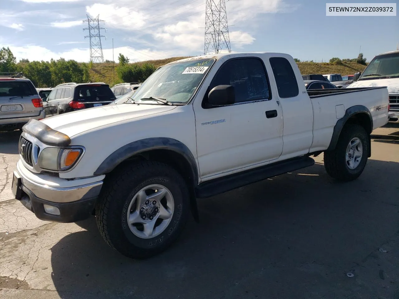 2002 Toyota Tacoma Xtracab VIN: 5TEWN72NX2Z039372 Lot: 70515314