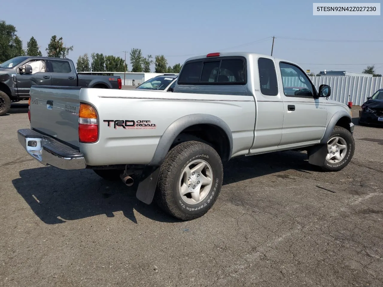 2002 Toyota Tacoma Xtracab Prerunner VIN: 5TESN92N42Z027230 Lot: 70529844