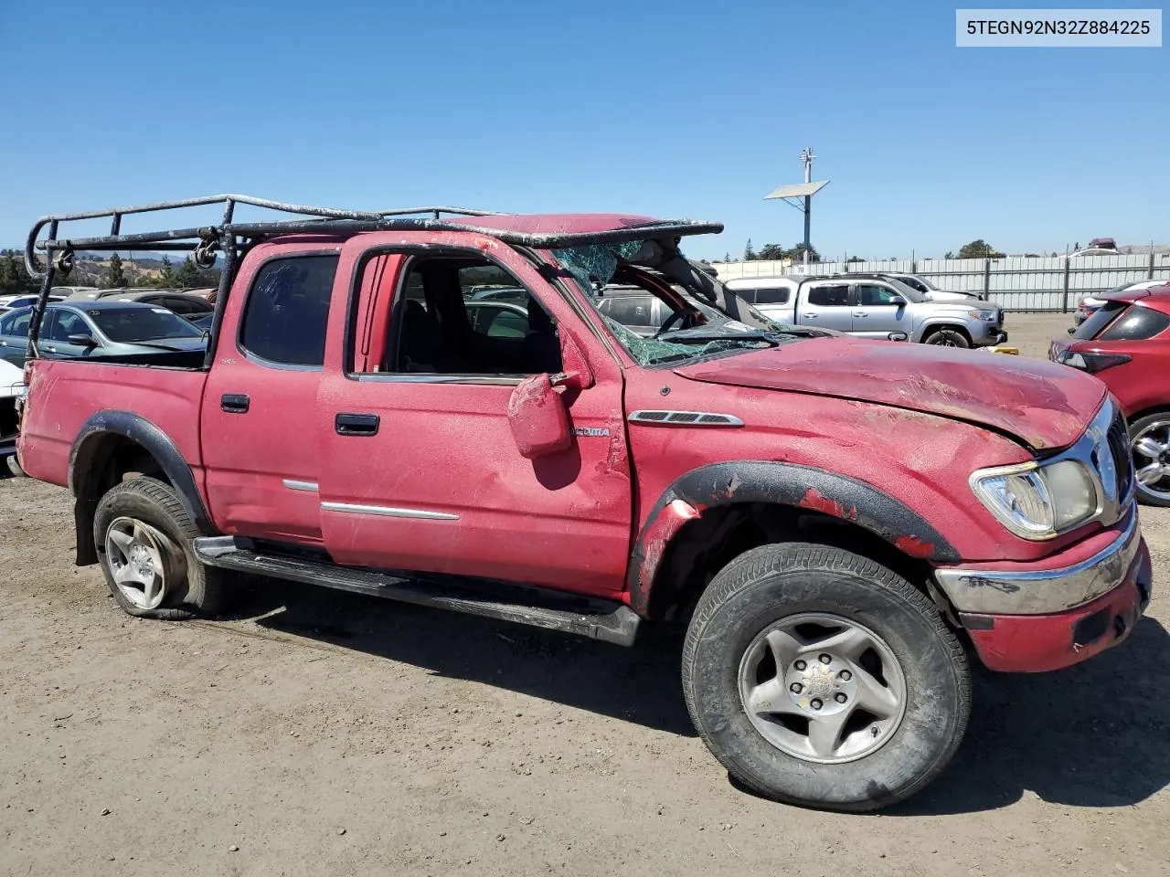 2002 Toyota Tacoma Double Cab Prerunner VIN: 5TEGN92N32Z884225 Lot: 70719254