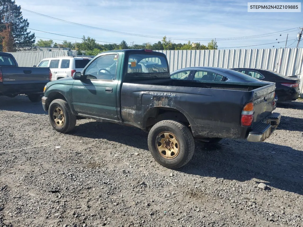 2002 Toyota Tacoma VIN: 5TEPM62N42Z109885 Lot: 70927734