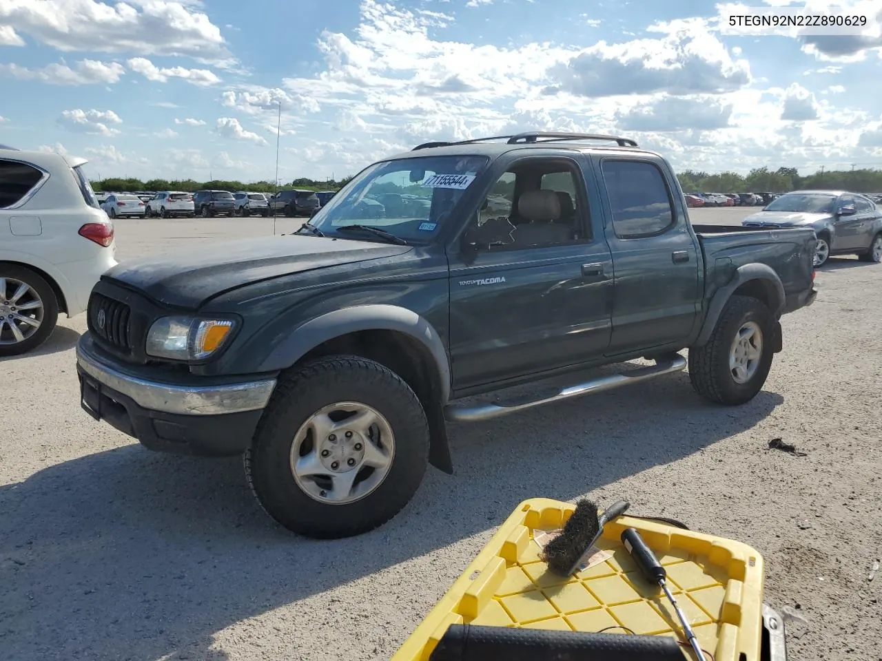 2002 Toyota Tacoma Double Cab Prerunner VIN: 5TEGN92N22Z890629 Lot: 71155544