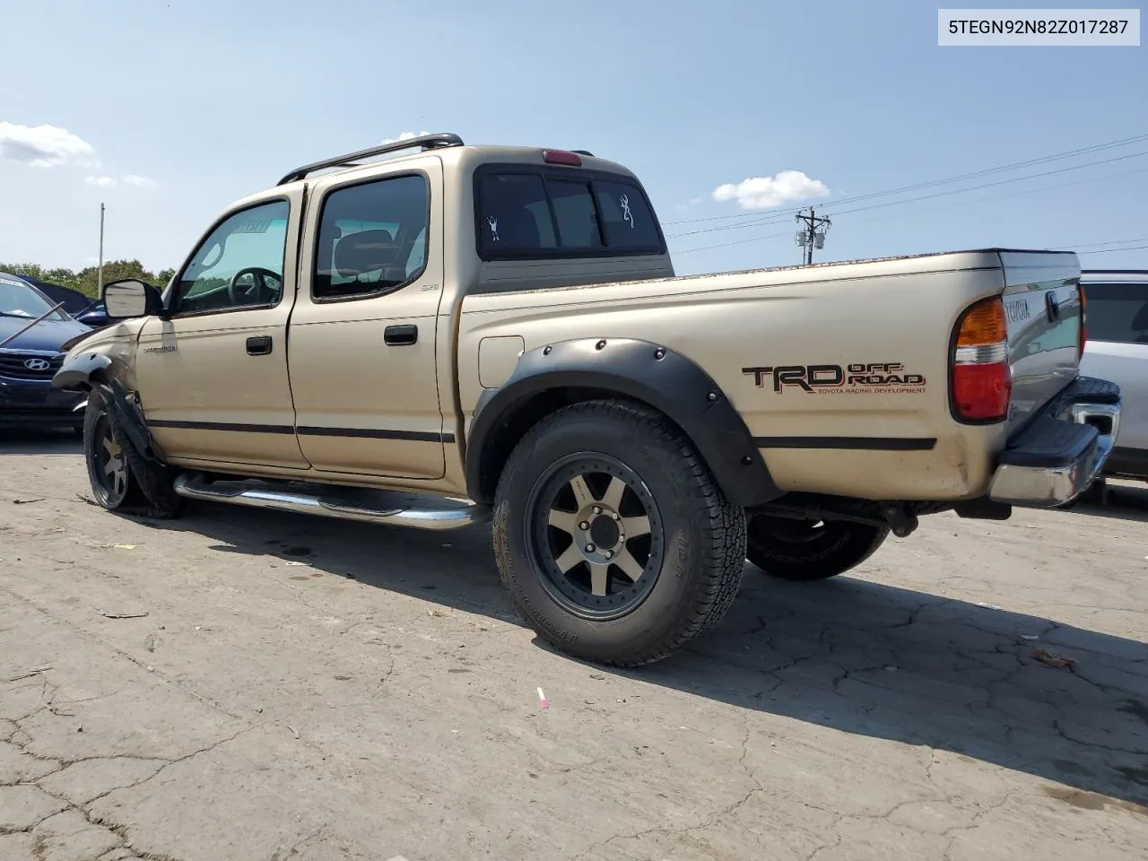 2002 Toyota Tacoma Double Cab Prerunner VIN: 5TEGN92N82Z017287 Lot: 71271794