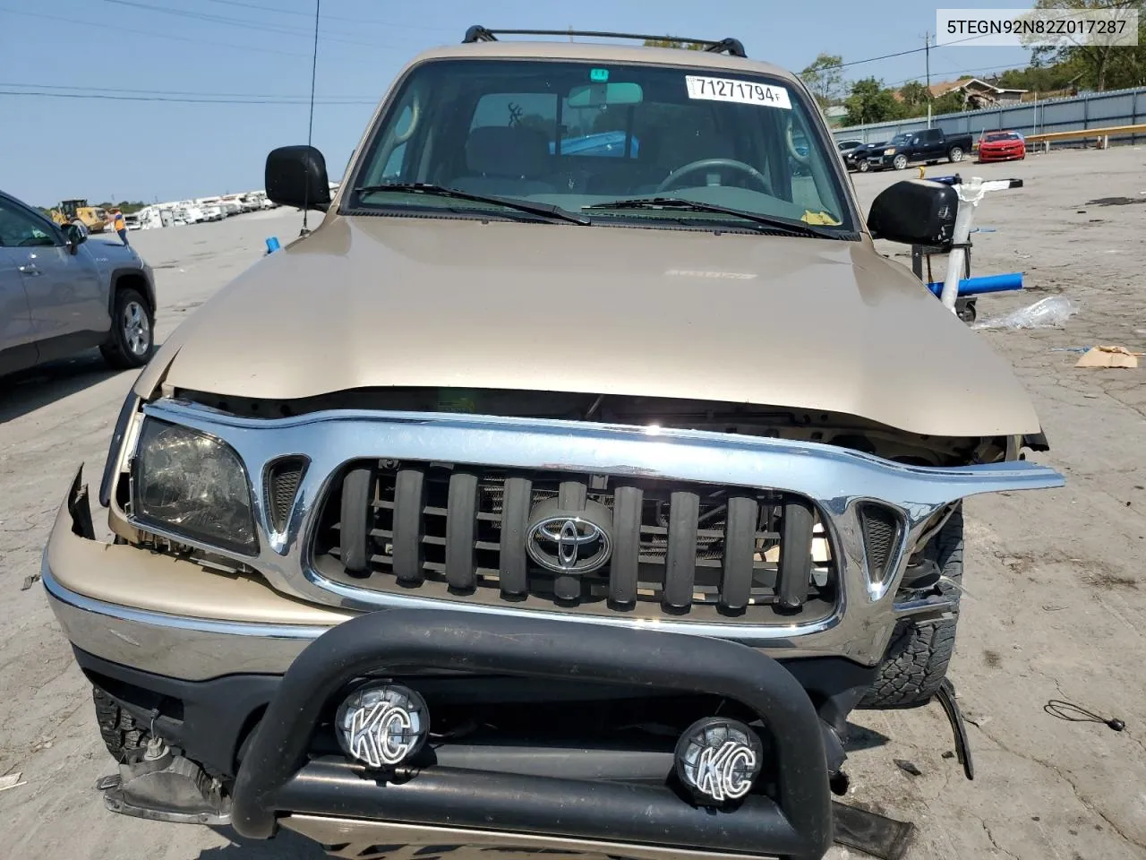 2002 Toyota Tacoma Double Cab Prerunner VIN: 5TEGN92N82Z017287 Lot: 71271794