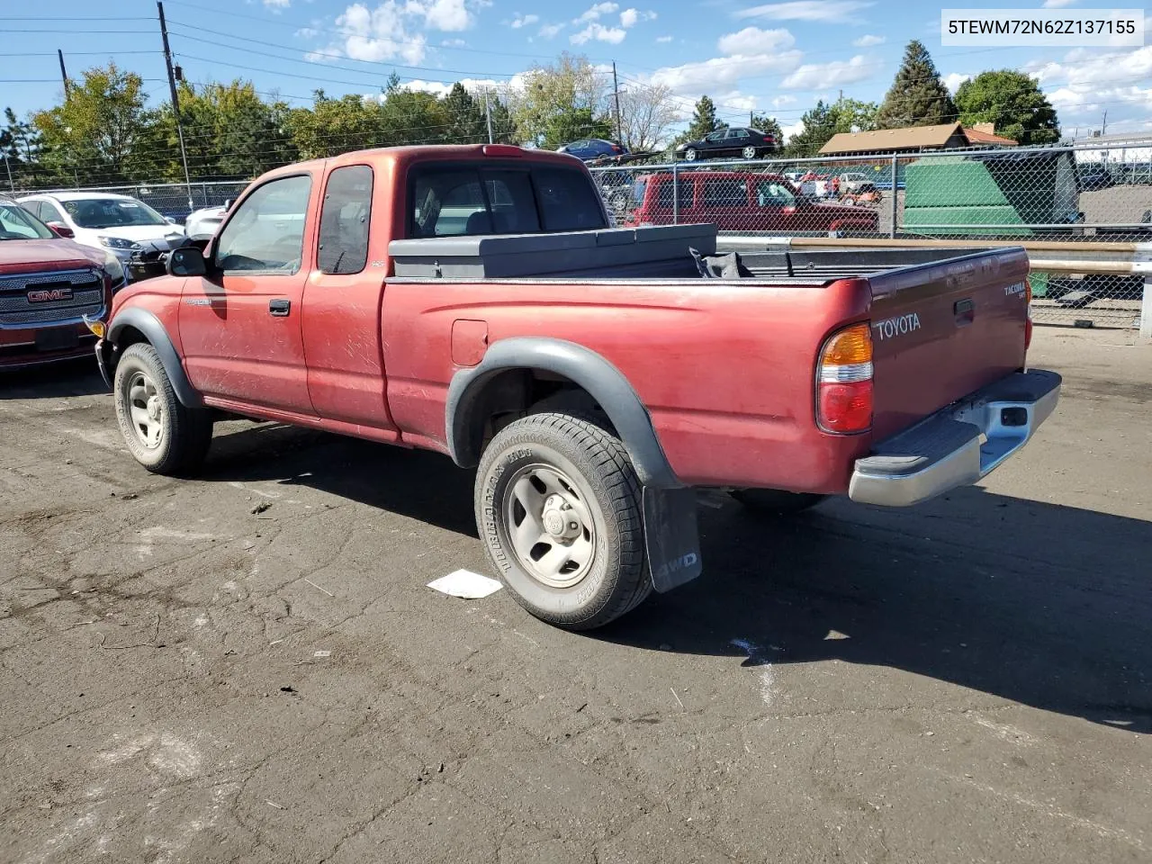 2002 Toyota Tacoma Xtracab VIN: 5TEWM72N62Z137155 Lot: 71744544