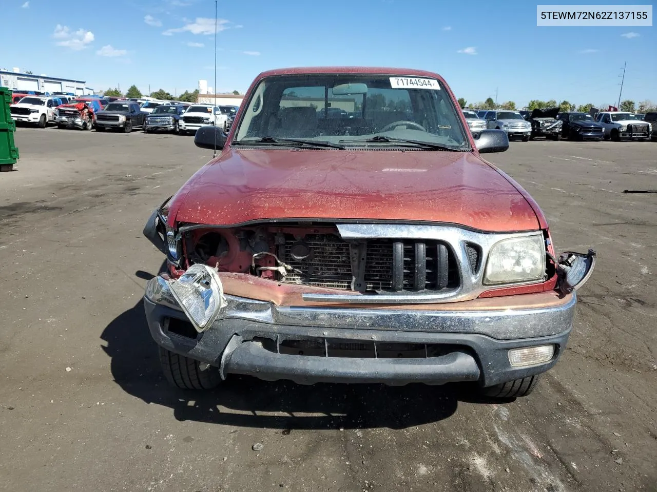 2002 Toyota Tacoma Xtracab VIN: 5TEWM72N62Z137155 Lot: 71744544