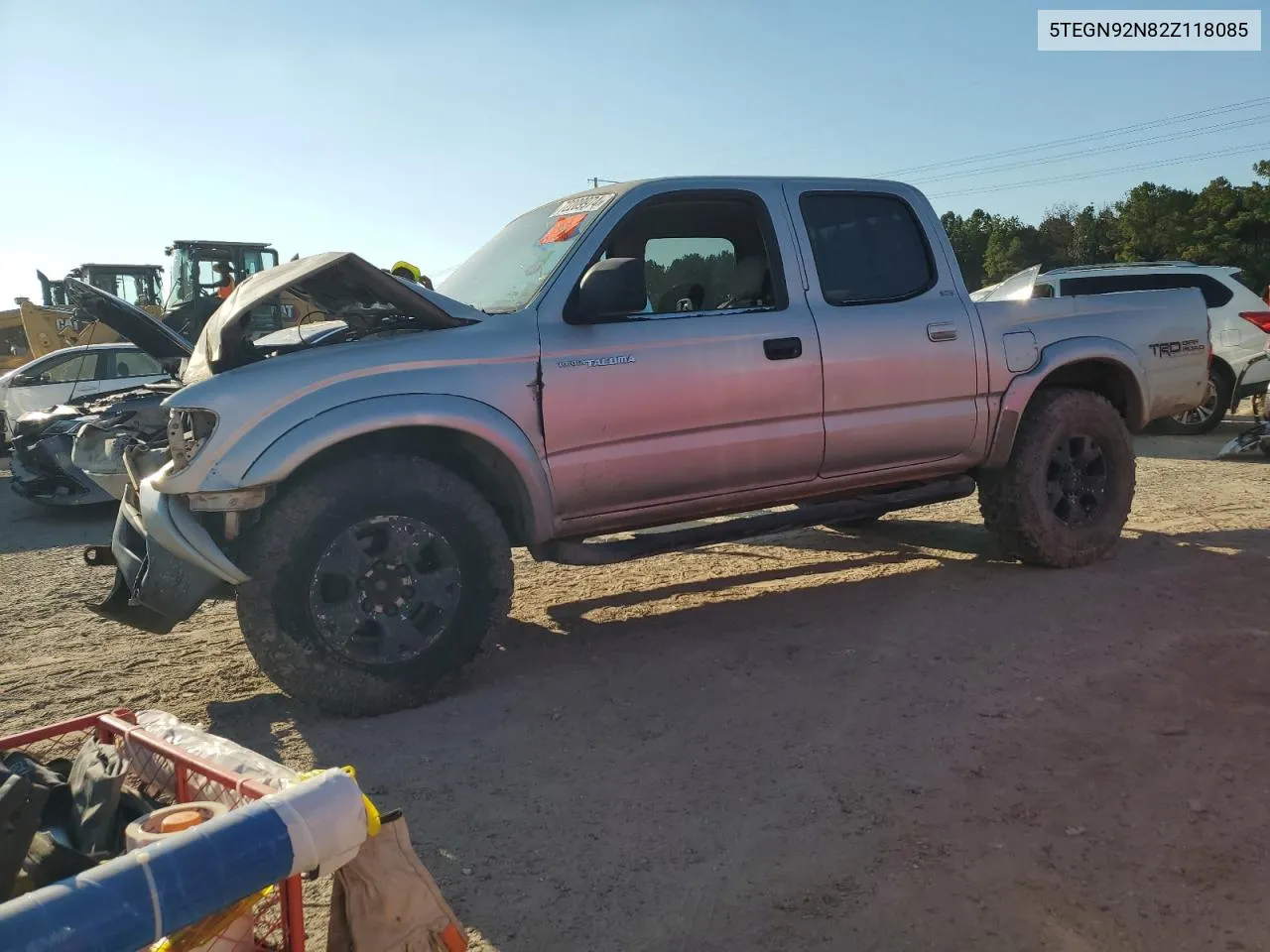 2002 Toyota Tacoma Double Cab Prerunner VIN: 5TEGN92N82Z118085 Lot: 72209974