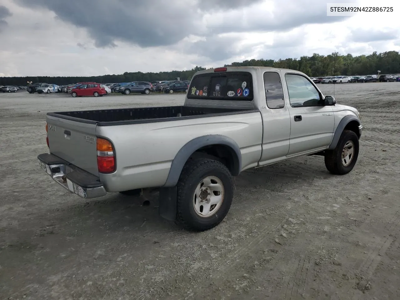 2002 Toyota Tacoma Xtracab Prerunner VIN: 5TESM92N42Z886725 Lot: 72324254