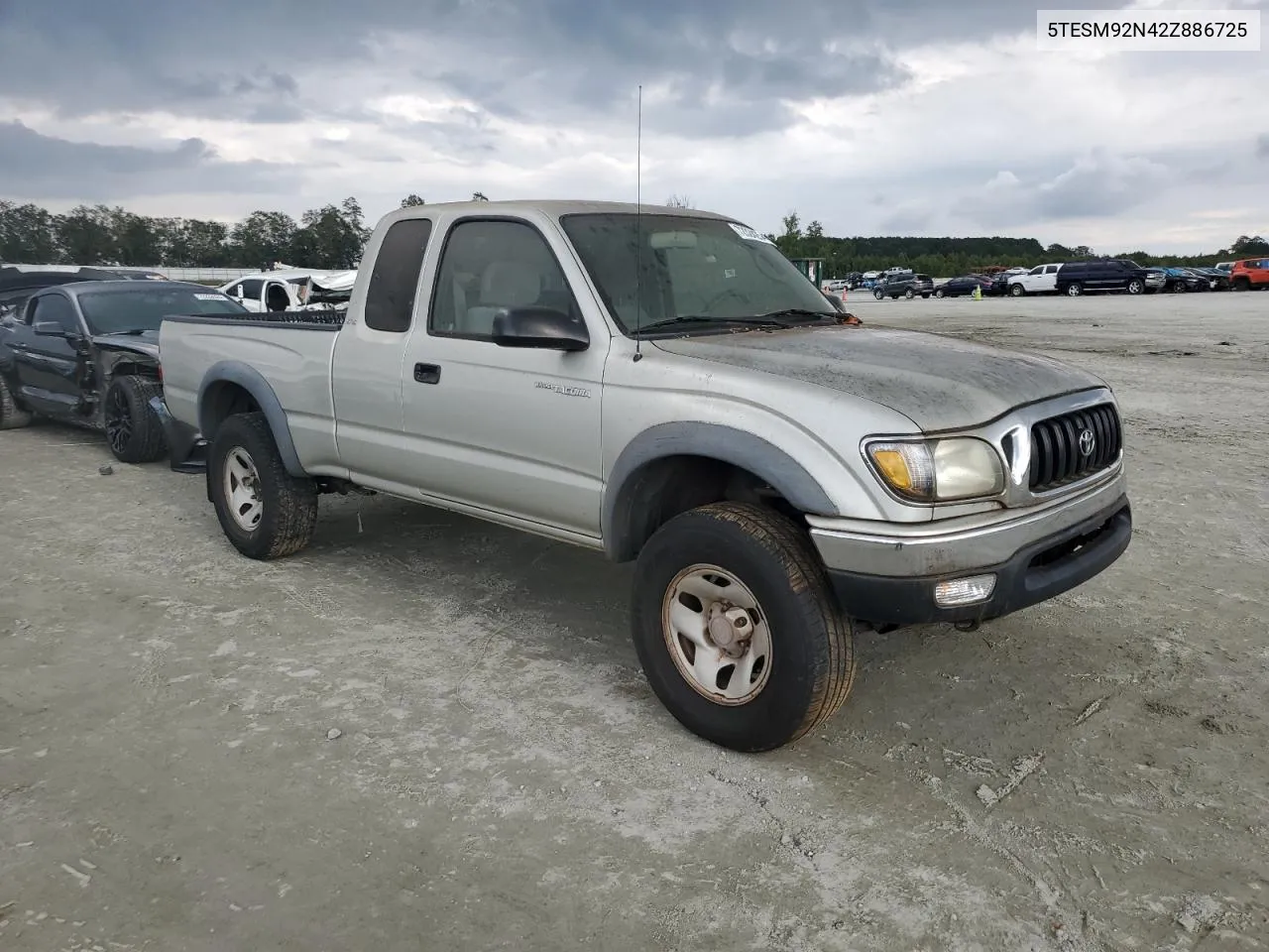 2002 Toyota Tacoma Xtracab Prerunner VIN: 5TESM92N42Z886725 Lot: 72324254