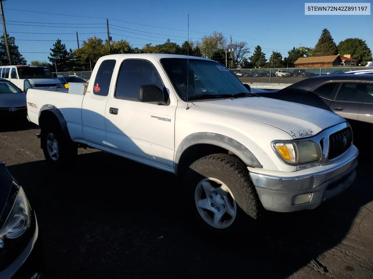 2002 Toyota Tacoma Xtracab VIN: 5TEWN72N42Z891197 Lot: 72642194