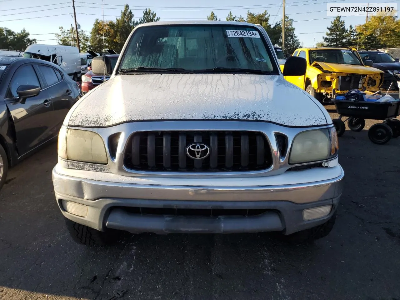 2002 Toyota Tacoma Xtracab VIN: 5TEWN72N42Z891197 Lot: 72642194