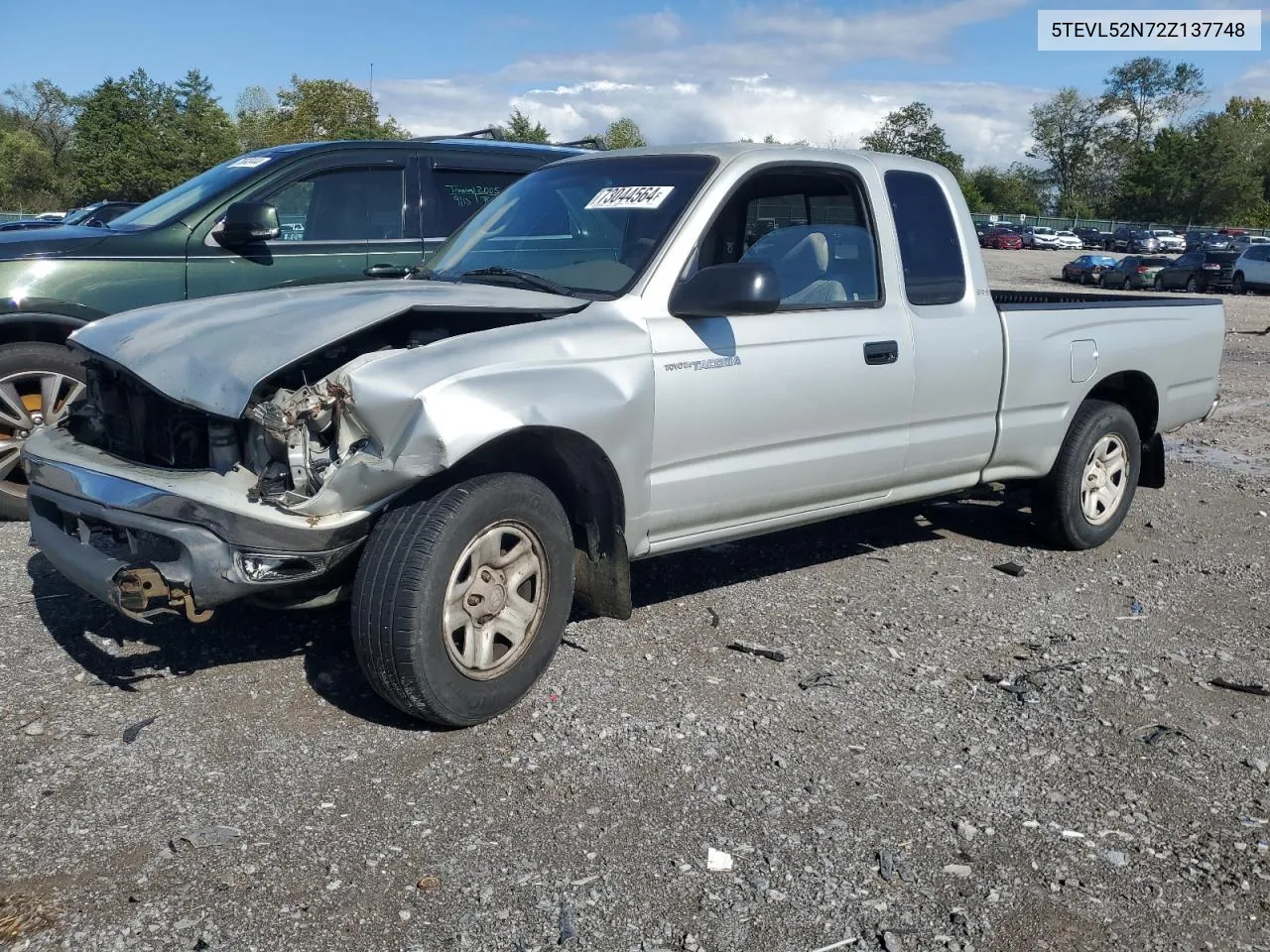 2002 Toyota Tacoma Xtracab VIN: 5TEVL52N72Z137748 Lot: 73044564