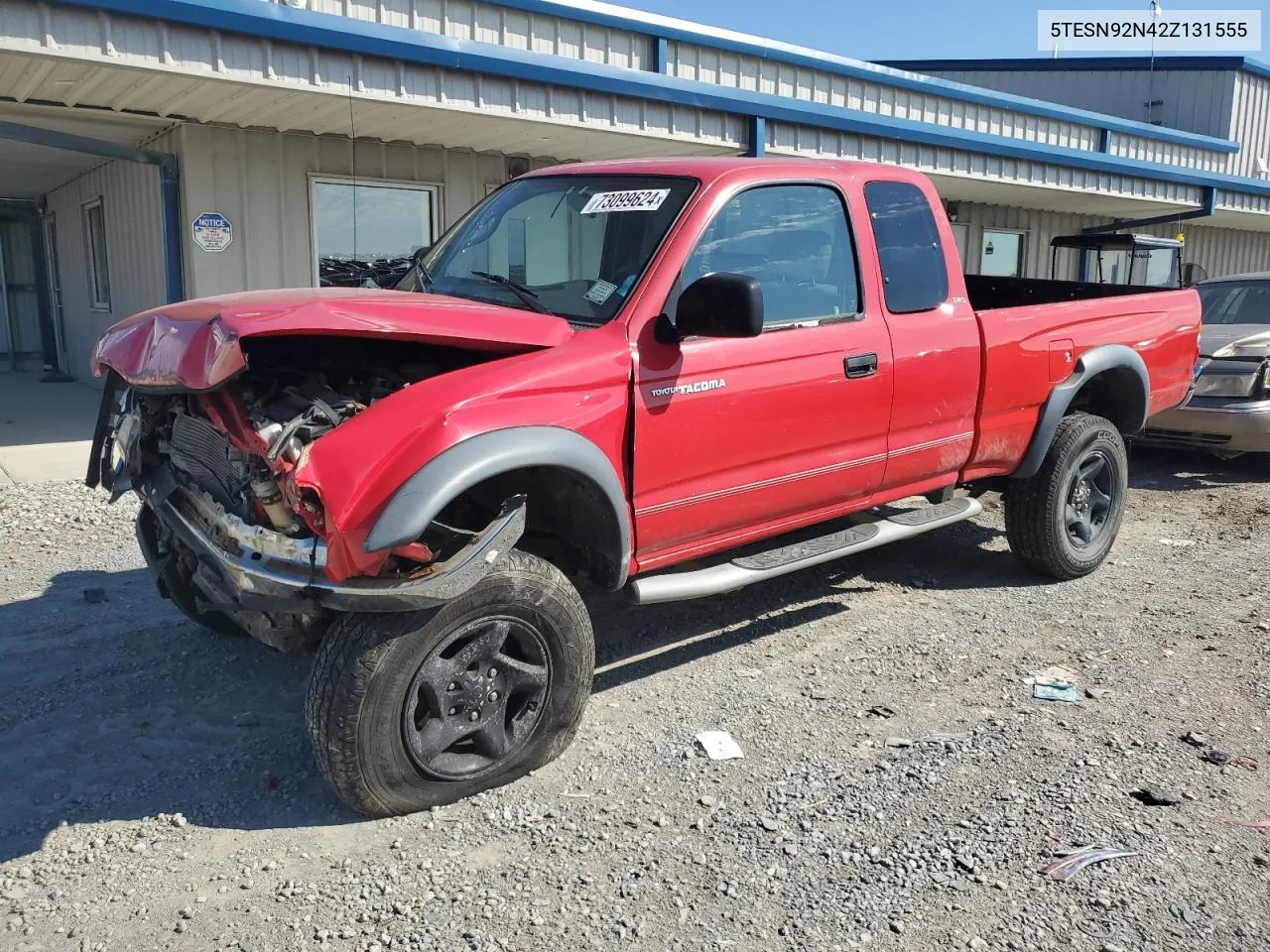 2002 Toyota Tacoma Xtracab Prerunner VIN: 5TESN92N42Z131555 Lot: 73099624