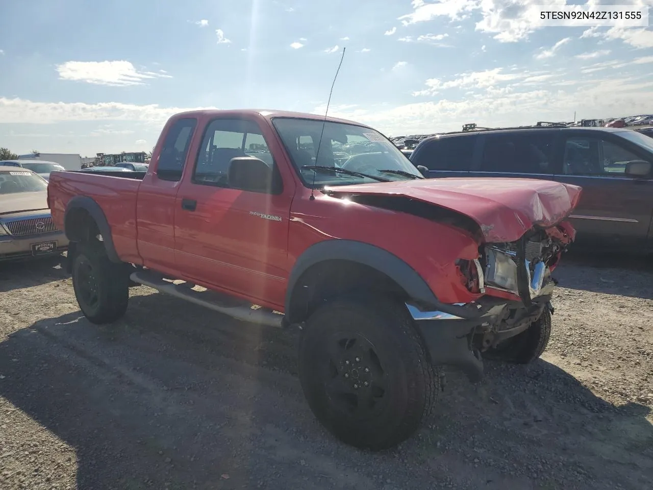 2002 Toyota Tacoma Xtracab Prerunner VIN: 5TESN92N42Z131555 Lot: 73099624