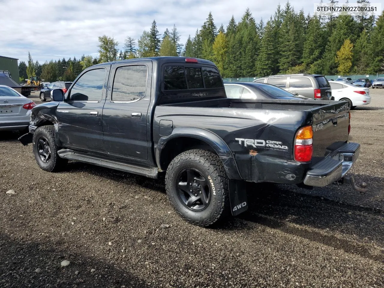 2002 Toyota Tacoma Double Cab VIN: 5TEHN72N92Z089351 Lot: 73370104