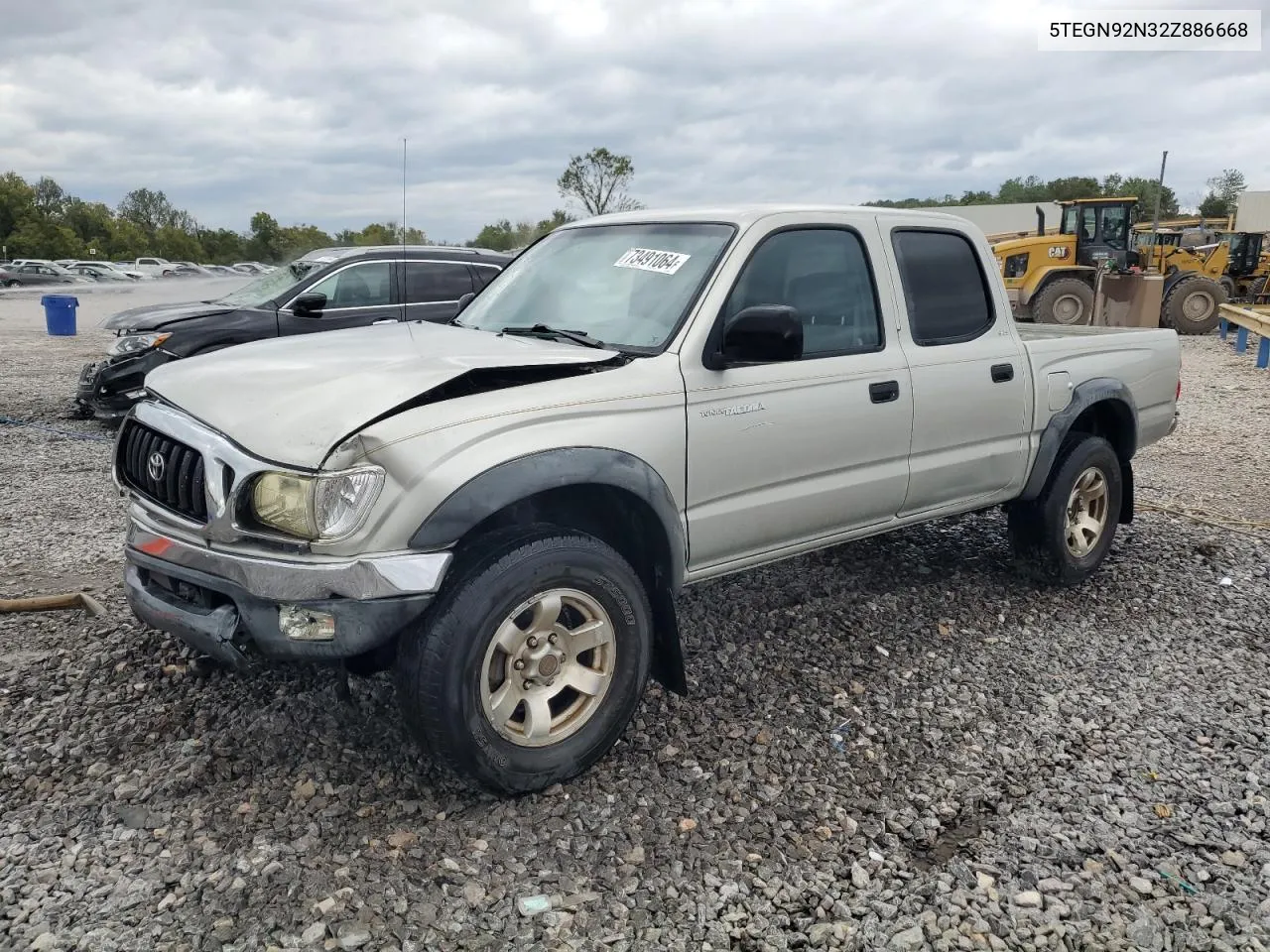 2002 Toyota Tacoma Double Cab Prerunner VIN: 5TEGN92N32Z886668 Lot: 73491064